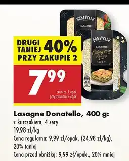 Biedronka Lasagne z kurczakiem, 4 sery Donatello oferta