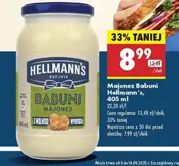 Biedronka Majonez Babuni Hellmann's oferta
