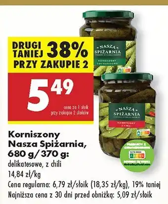 Biedronka Korniszony Nasza Spiżarnia oferta