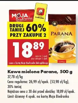 Biedronka Kawa mielona Parana oferta
