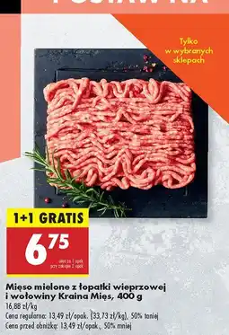 Biedronka Mięso mielone z łopatki wieprzowej i wołowiny Kraina Mięs oferta