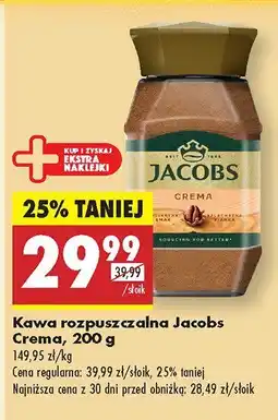 Biedronka Kawa rozpuszczalna Jacobs Crema oferta
