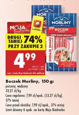 Biedronka Boczek wędzony parzony Morliny oferta