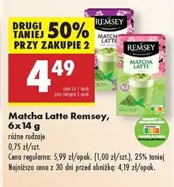 Biedronka Herbata Matcha Latte Remsey różne rodzaje oferta
