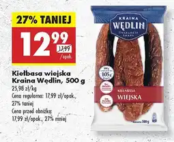 Biedronka Kiełbasa wiejska Kraina Wędlin oferta