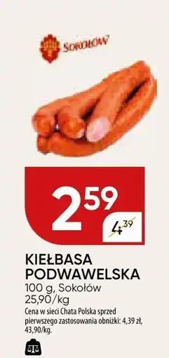 Chata Polska Kiełbasa podwawelska Sokołów oferta