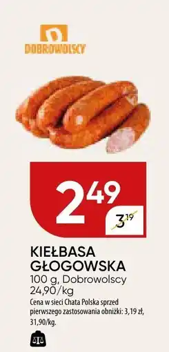 Chata Polska Kiełbasa głogowska Dobrowolscy oferta