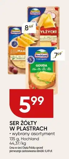 Chata Polska Ser żółty w plastrach Hochland oferta