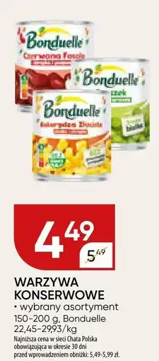 Chata Polska Warzywa konserwowe Bonduelle oferta