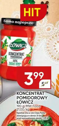 Chata Polska Koncentrat pomidorowy Łowicz MW Food oferta