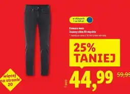 Lidl Esmara men Jeansy slim fit męskie oferta