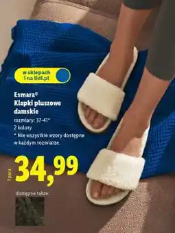 Lidl Esmara Klapki pluszowe damskie oferta