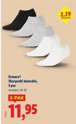 Lidl Esmara Skarpetki damskie, 5 par oferta