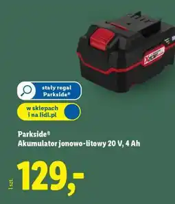 Lidl Parkside Akumulator jonowo-litowy 20 V, 4 Ah oferta
