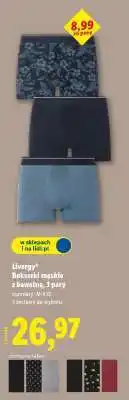 Lidl LIVERGY Bokserki męskie z bawełną, 3 pary oferta