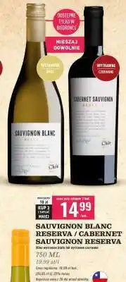 Biedronka SAUVIGNON BLANC RESERVA / CABERNET SAUVIGNON RESERVA oferta