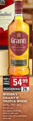 Biedronka WHISKY GRANT'S TRIPLE WOOD 40%, 700 ML oferta