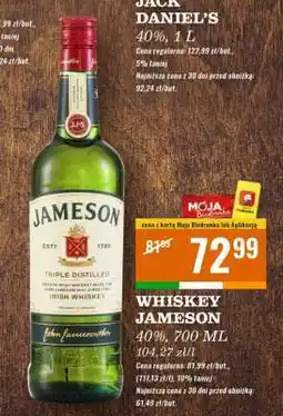 Biedronka WHISKEY JAMESON 40%, 700 ML oferta