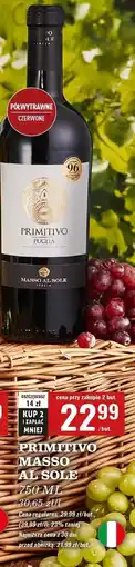 Biedronka Wino Masso Al Sole Primitivo oferta