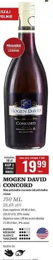 Biedronka Wino Mogen David Concord oferta