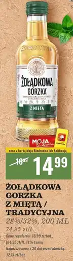 Biedronka Wódka Żołądkowa Gorzka Z Miętą oferta