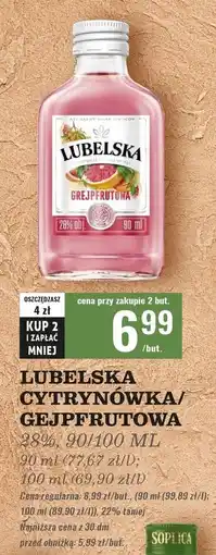 Biedronka Wódka Lubelska Grejpfrutowa oferta