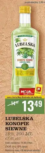 Biedronka Wódka Lubelska Konopie Siewne Z Limonka I Miętą oferta