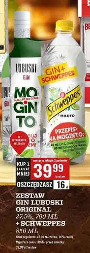 Biedronka Gin 700 ml + schweppes mojito 850 Lubuski oferta