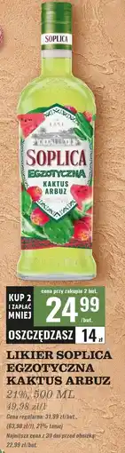 Biedronka Likier 21% Soplica Kaktus-Arbuz oferta