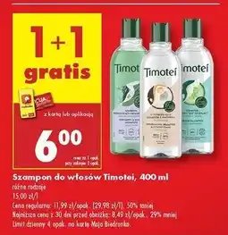Biedronka Szampon nawilżający aloes i kokos Timotei oferta