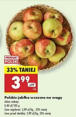 Biedronka Jabłka wczesne polska oferta