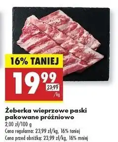 Biedronka Żeberka wieprzowe extra paski oferta