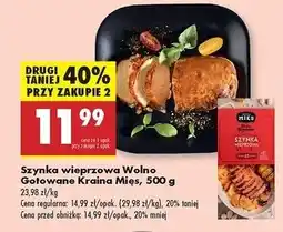 Biedronka Szynka wieprzowa wolno gotowana Kraina Mięs oferta