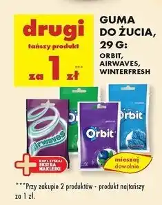 Biedronka Guma do żucia spearmint saszetka Orbit oferta