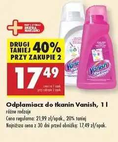 Biedronka Odplamiacz w płynie white Vanish Oxi Action oferta