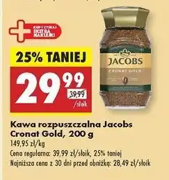 Biedronka Kawa Jacobs Cronat Gold oferta