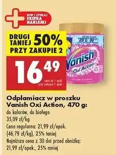 Biedronka Odplamiacz w proszku pink Vanish Oxi Action oferta