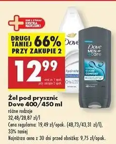 Biedronka Żel pod prysznic clean comfort Dove Men+Care oferta