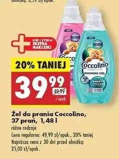 Biedronka Żel do prania ultra care Coccolino oferta