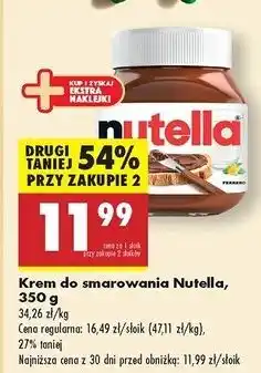Biedronka Krem czekoladowo-orzechowy Nutella oferta