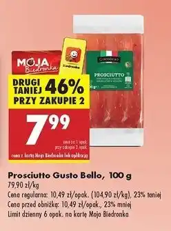 Biedronka Szynka prosciutto cotto Gustobello oferta
