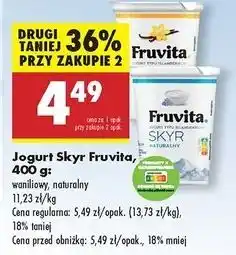 Biedronka Jogurt skyr waniliowy Fruvita Skyr oferta