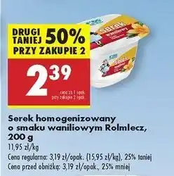 Biedronka Serek waniliowy Rolmlecz oferta