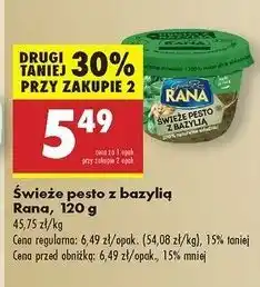 Biedronka Pesto z bazylią Giovanni Rana oferta
