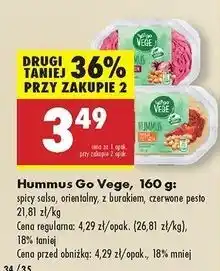 Biedronka Hummus z toppingiem czerwone pesto Govege oferta