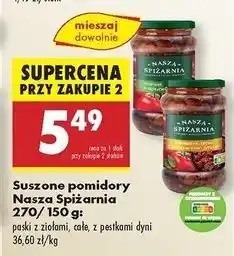 Biedronka Pomidory suszone z pestkami dyni i ziołami Nasza Spiżarnia oferta