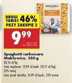 Biedronka Spaghetti carbonara Makłowicz I Synowie oferta
