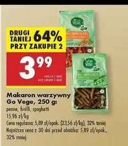 Biedronka Makaron spaghetti z ciecierzycy Govege oferta