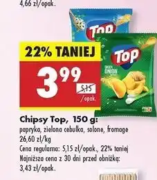 Biedronka Chipsy fromage Top Chips oferta