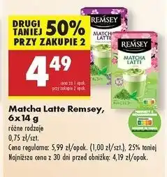 Biedronka Herbata matcha latte czarny bez Remsey oferta